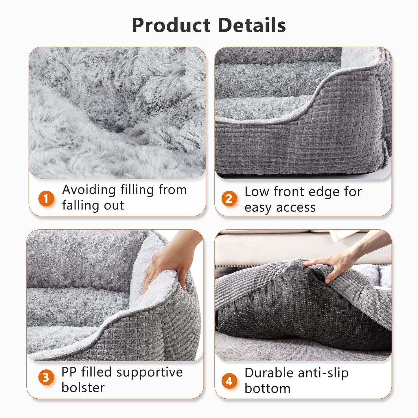 welpino Raised Edge Dog Bed – Washable & Orthopedic
