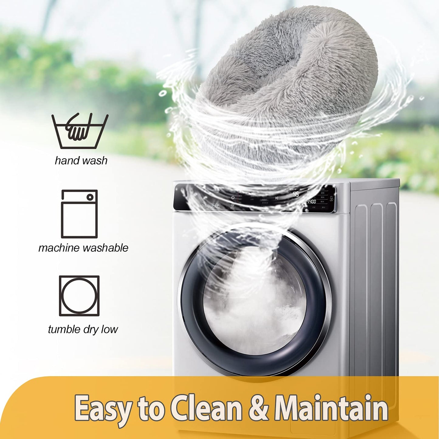 welpino Plush Donut Bed – Self-Warming & Calming for Pets