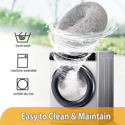 welpino Plush Donut Bed – Self-Warming & Calming for Pets