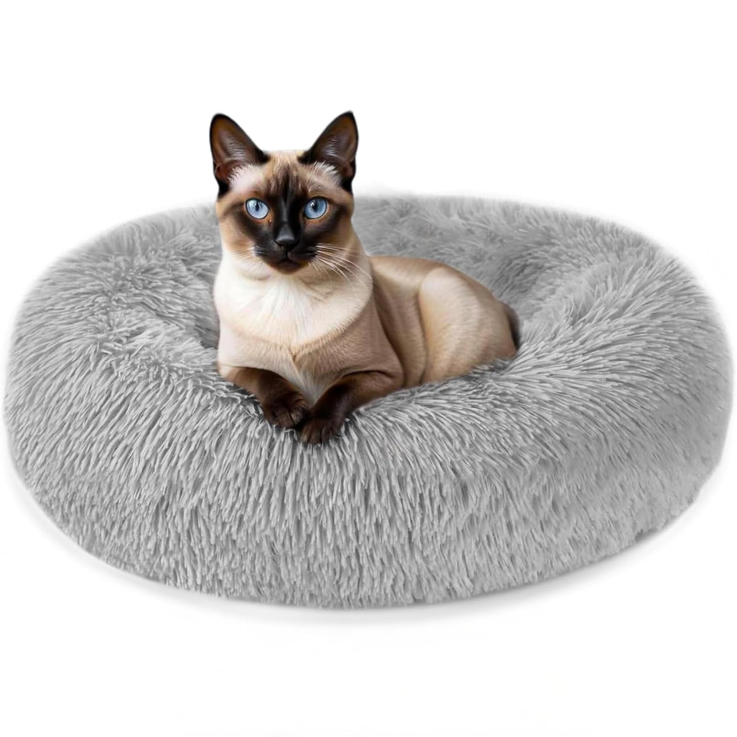 welpino Donut Bed for Cats & Dogs – Soft, Calming & Anti-Slip