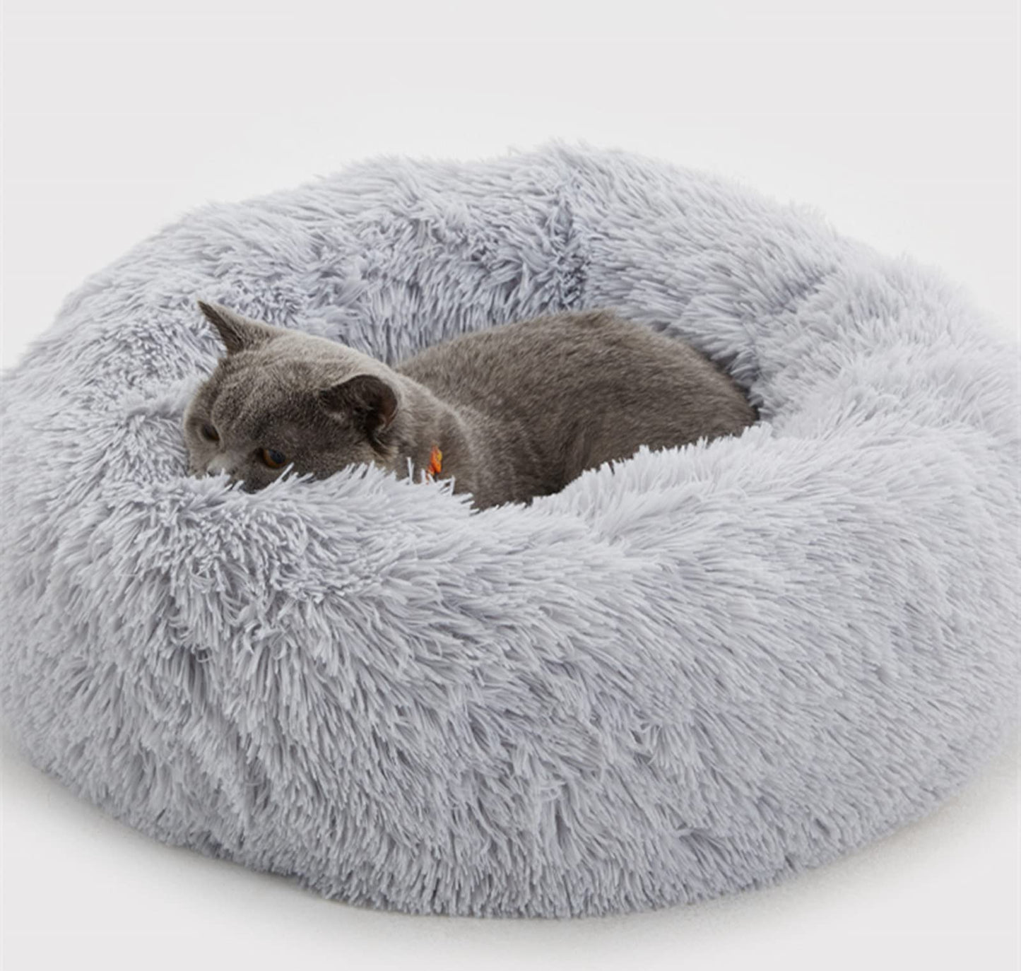welpino Plush Donut Bed – Self-Warming & Calming for Pets