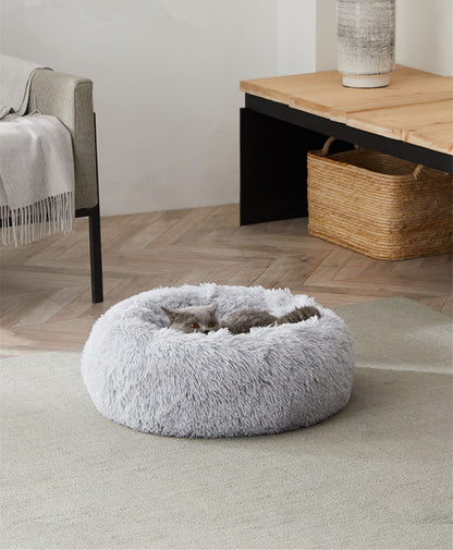 welpino Plush Donut Bed – Self-Warming & Calming for Pets