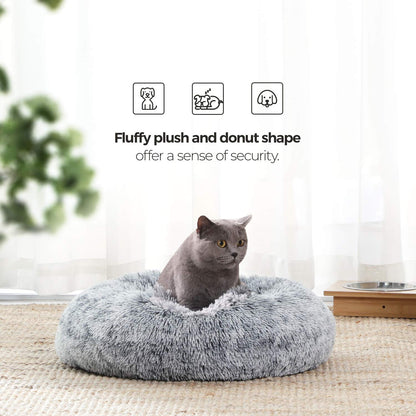 welpino Plush Donut Bed for Dogs & Cats – Washable & Calming