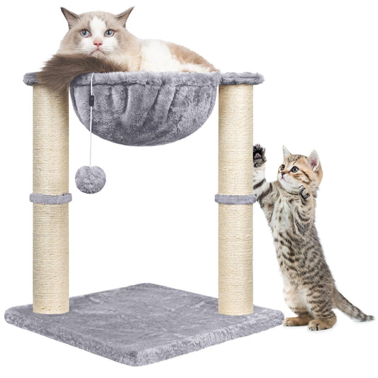 welpino Small Cat Tree – Scratching Post with Hammock & Toy