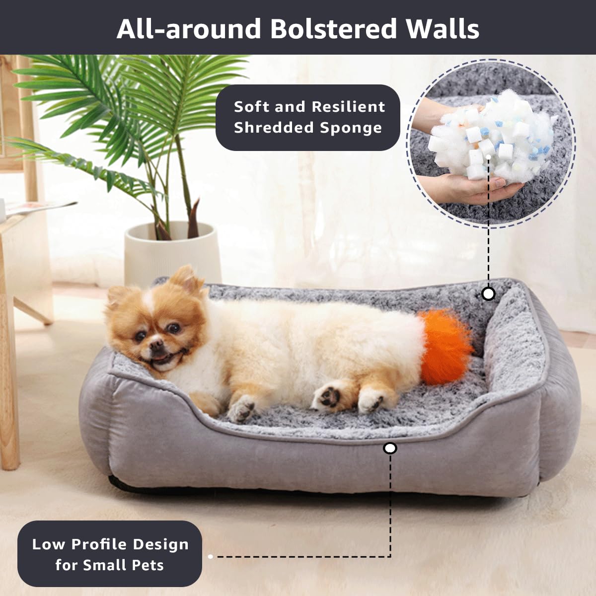 welpino Plush Dog Sofa Bed – Washable & Non-Slip