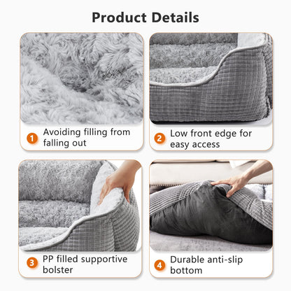 welpino Raised Edge Dog Bed – Washable & Orthopedic