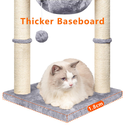 welpino Small Cat Tree – Scratching Post with Hammock & Toy